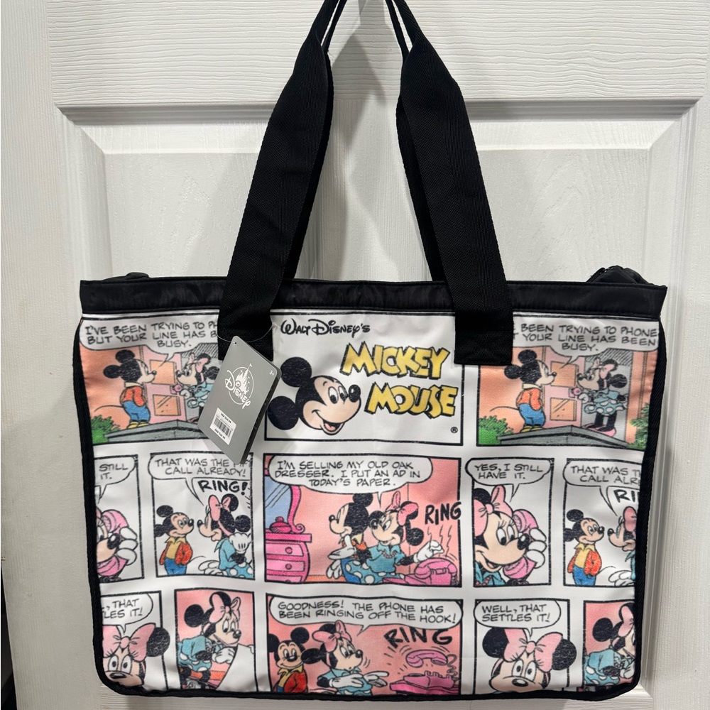 Disney Mickey Mouse Comic Tote - Black and Multicolor